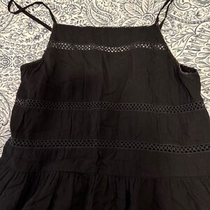 Wilfred Elegant Black Crochet Top